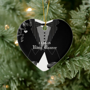 Disco Ring Bearer Bröllop julprydnad Julgransprydnad Keramik