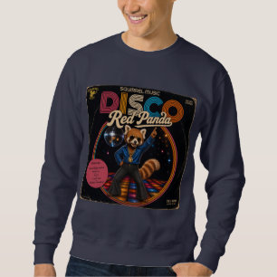 Disco Röd Panda Lång Ärmad Tröja