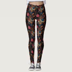 Disco Röd Panda Leggings