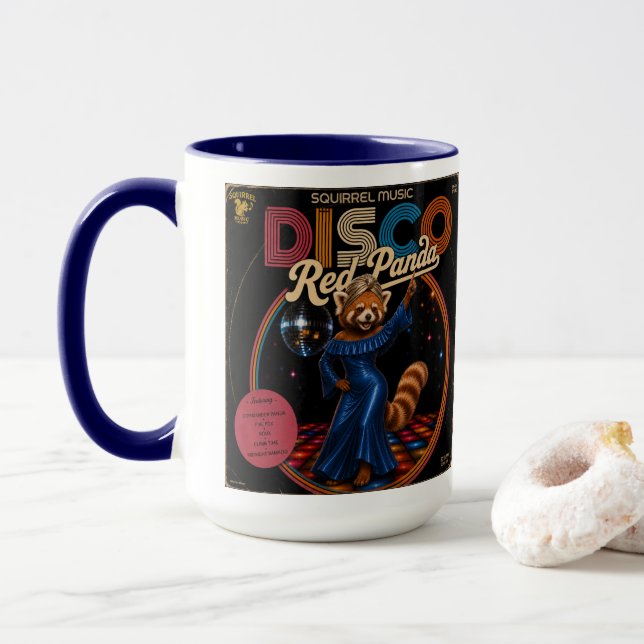 Disco Röd Panda Mugg (Med munk)