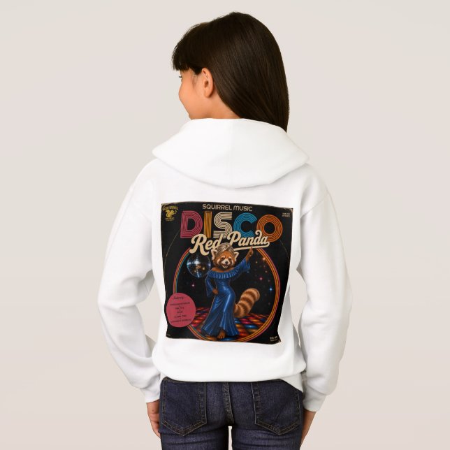 Disco Röd Panda T Shirt (Hel baksida)