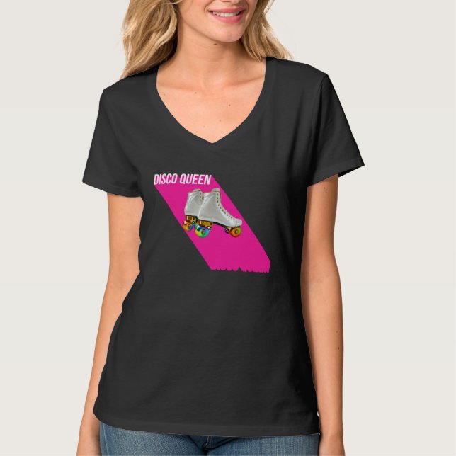 Disco Roller Queen T Shirt (Framsida)