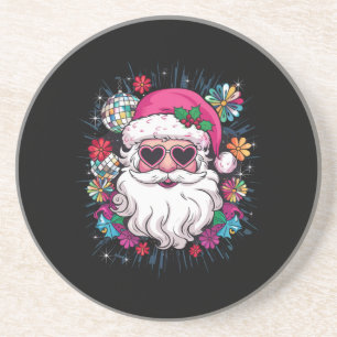 Disco Rosa Santa jul Funny Julafton Party Underlägg