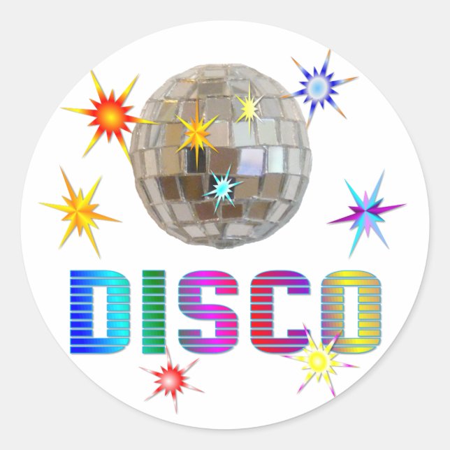 Disco Runt Klistermärke (Framsida)