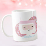 Disco Santa Girls Rosa jul Kaffemugg<br><div class="desc">Denna förtjusande rosa jul mugg har en tecknad i roligten Santa med disco bollar och en plats där du kan lägga till en namn. En söt anpassningsbar för din dotter eller ett stort barn.</div>