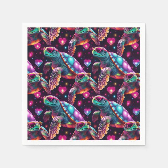 Disco Sea Turtle Pappersservett (Framsidan)