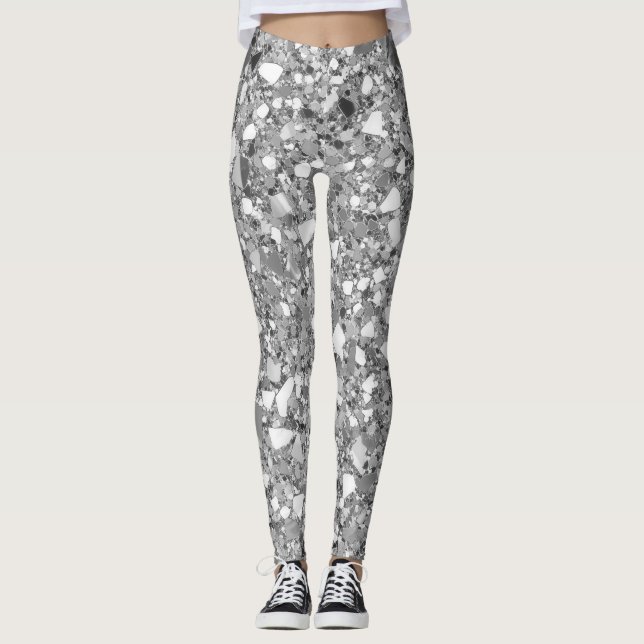 Disco Silver Glam Leggings (Framsida)