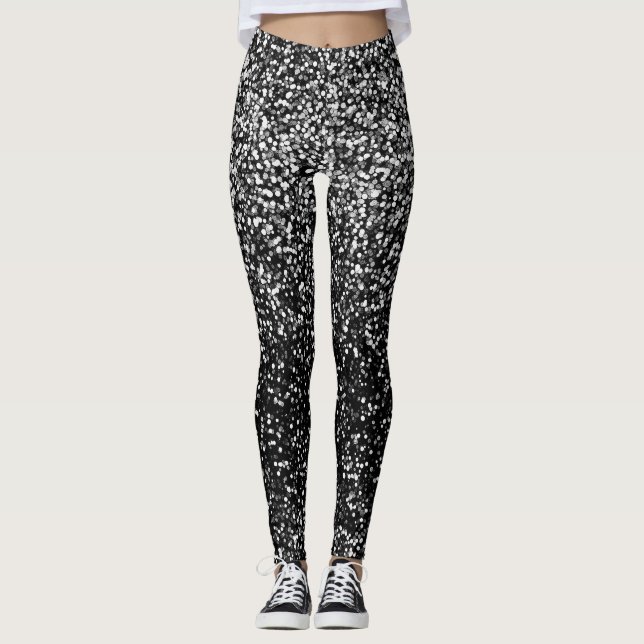 Disco Silver Glam  Leggings (Framsida)