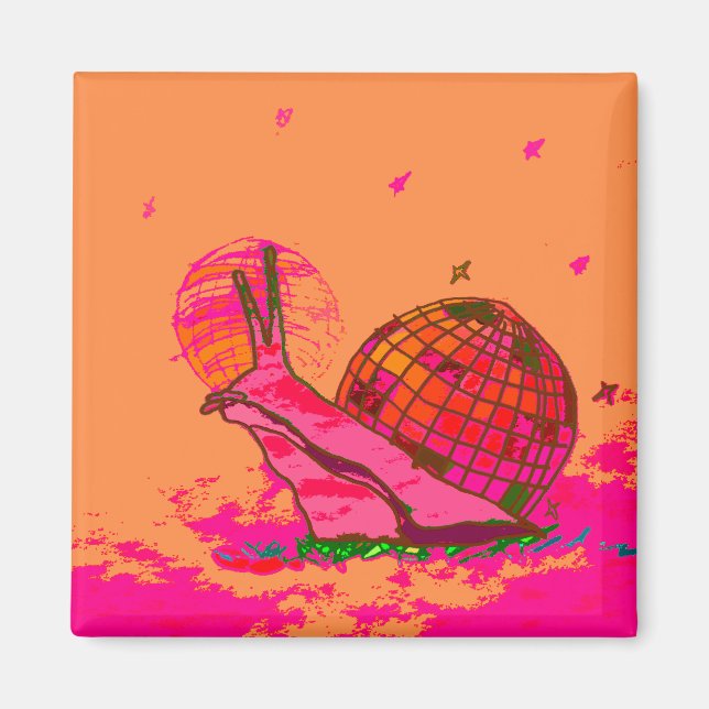 Disco Snigel Fridge Magnet (Framsidan)