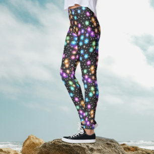 Disco Snöflingor, Ljus, nyår Party Leggings