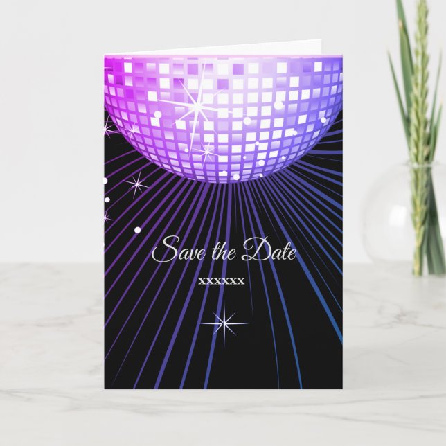 disco, spara datumkortet, Storlekt: Standard(5 x 7 Meddelande (Framsida)