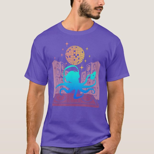 Disco Spegel Boll Music Turntable Scratch T Shirt (Framsida)