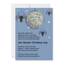 Disco Spiders Halloween Blue Retro Costume Party