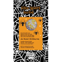 Disco Spiders Halloween Orange Retro Costume Party