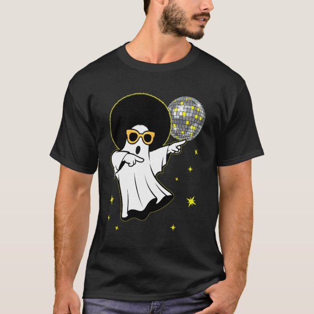 Disco-spöke 70-tals Halloween-dansare T Shirt (Framsida)