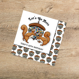 Disco Squirrels Födelsedagsfest Napkins Pappersservett