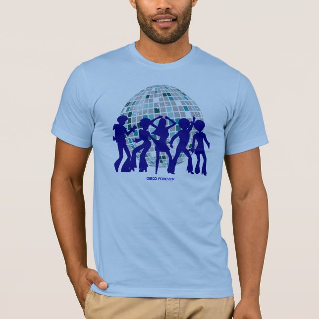 Disco Tee-samling: Disco Blue Boll Tee Shirt (Framsida)