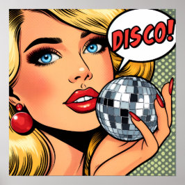 Disco-tema affischkonst poster