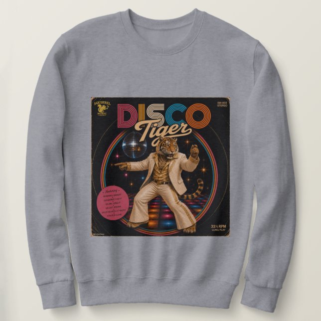 Disco Tiger Album Lång Ärmad Tröja (Design framsida)