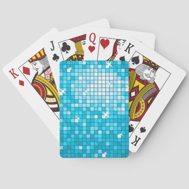 Disco Tiles Blue Spel Kort (Baksidan)