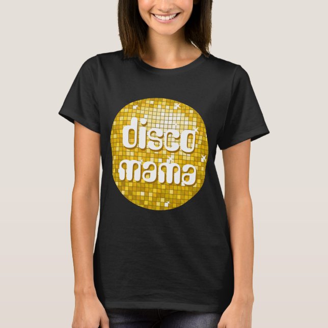 Disco Tiles "Guld" 'disco mamma basic t-shirt' T-shirt (Framsida)
