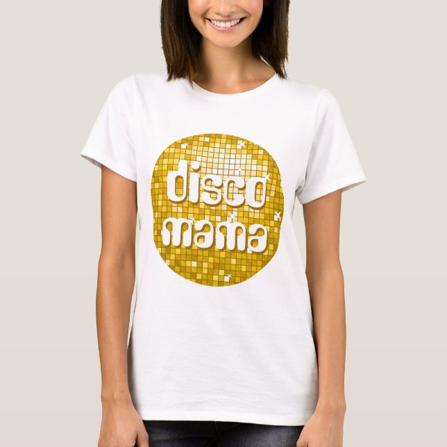 Disco Tiles "Guld" "disco mamma spaghetti top" Tee (Framsida)
