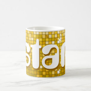 Disco Tiles "Guld" "star" mugg