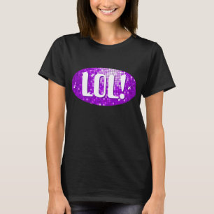 Disco Tiles Lila "LOL!" t-shirt svart