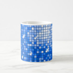 Disco Tiles Mörk blått mugg