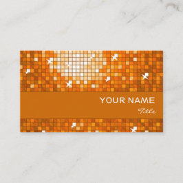 Disco Tiles Orange affärskort orange rand Visitkort