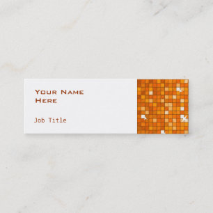 Disco Tiles Orange affärskort Sida smala vit Mini Visitkort