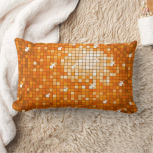 Disco Tiles Orange dekorativ kudde