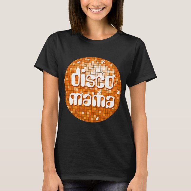 Disco Tiles Orange 'disco mamma t-shirt black blac (Framsida)