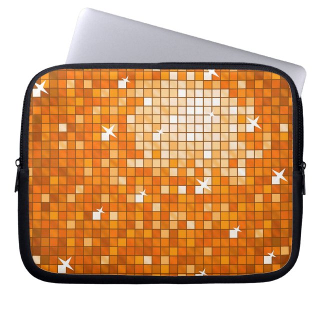 Disco Tiles Orange laptop sleeve 10 tum (Framsidan)