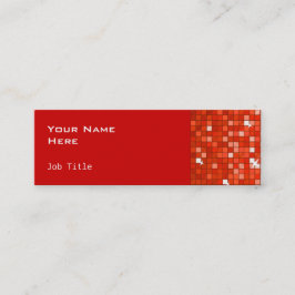 Disco Tiles Red affärskort Side smala Red Mini Visitkort
