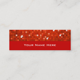 Disco Tiles Red affärskort smala Mini Visitkort