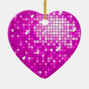 Disco Tiles Rosa, ornament hjärta