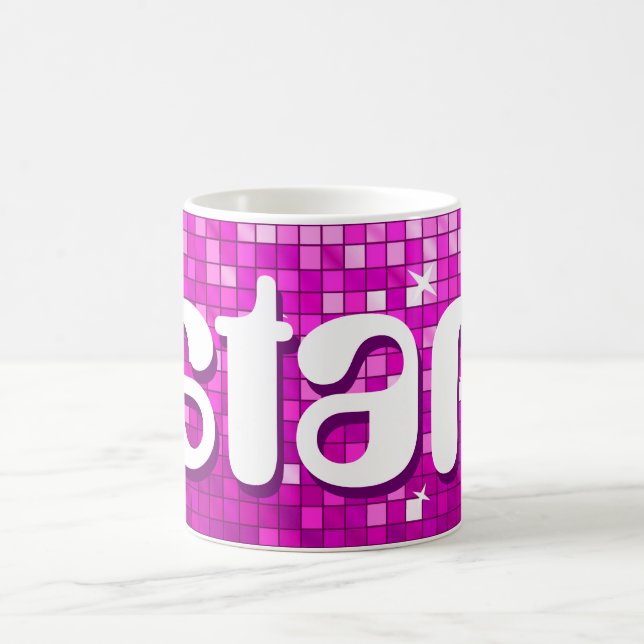 Disco Tiles Rosa 'star' mugg (Center)