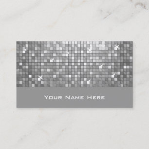 Disco Tiles (Silver), affärskort Visitkort