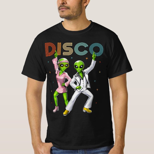 Disco-Utomjordingar T Shirt (Framsida)