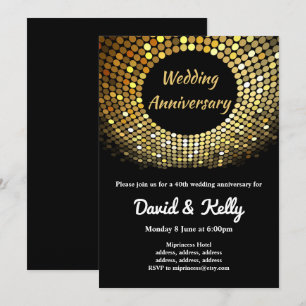 disco, vintage, dansbröllop, årsjubileum inbjudan