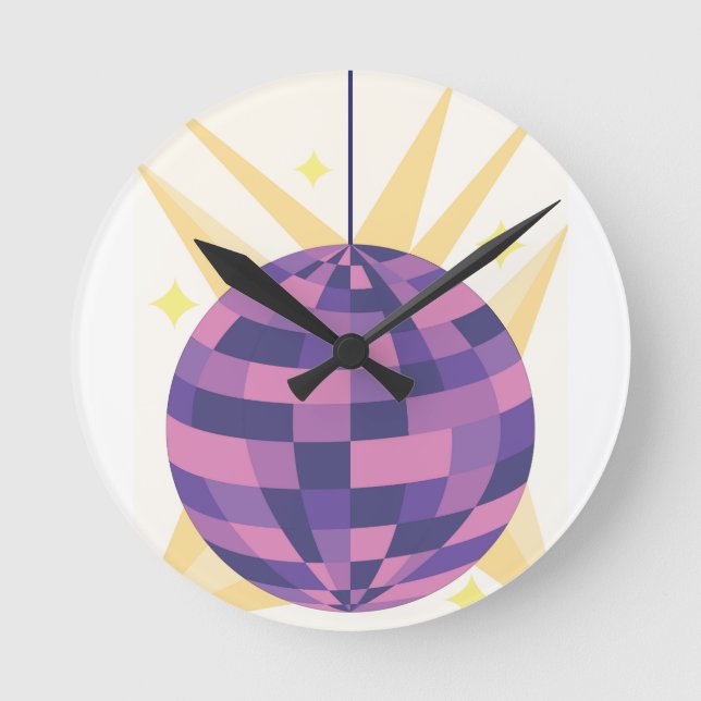 Discoboll Rund Klocka (Framsida)