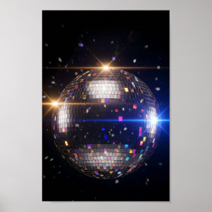 Discofeber: Shimmering Spegel Boll Poster