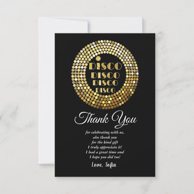 discofest dansfest 70-tal guld diskojobb inbjudan (Framsida)