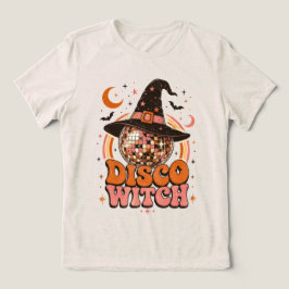 Discohäxa Retro Halloween Disco Boll Grafisk T Shirt