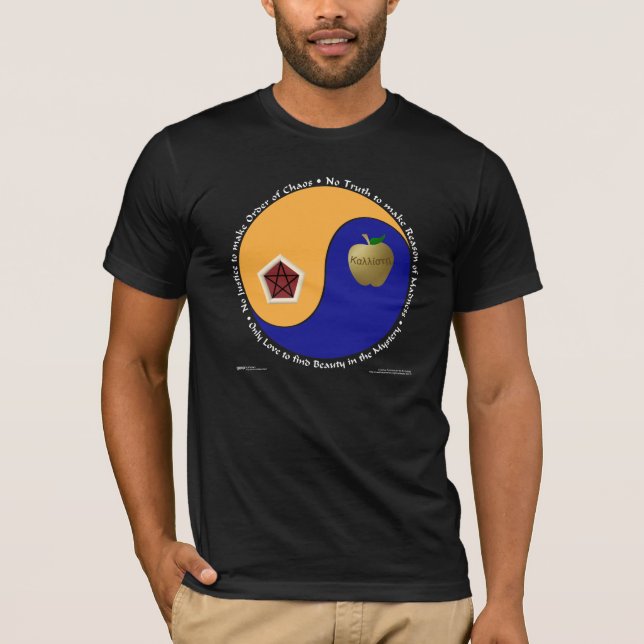 Discordian Chao (mörka skjortor) T Shirt (Framsida)