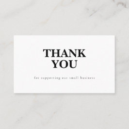 Discount Code Thank You Card Small Business Visitkort
