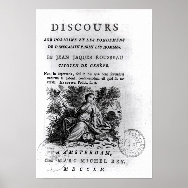 "Discours l'Origine et les Fondements Poster (Framsidan)