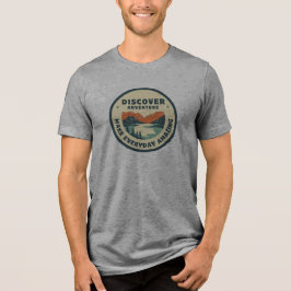 Discover Adventure logo on t-shirt