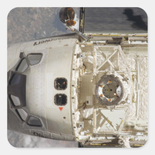 Discovery 12 för utrymmesskyttel fyrkantigt klistermärke